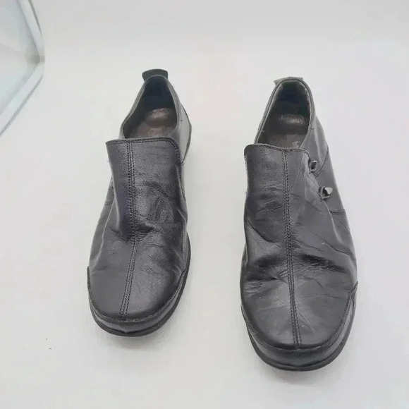 Romika Black Leather Slip on Booties sz 9.5 EU 40 - Picture 2 of 8